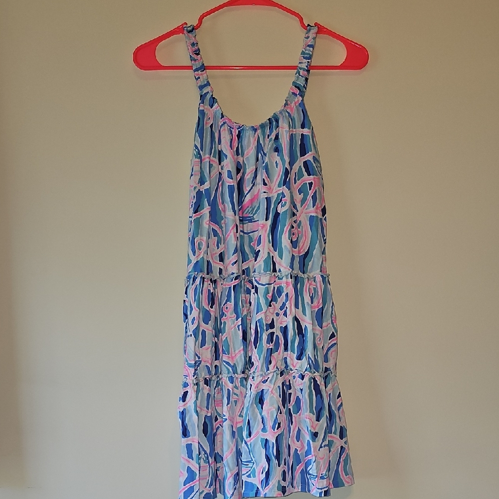 Lilly Pulitzer Blue and Pink Casual Dress